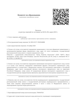 Приложение к лицензии на осуществление деятельности стр. 2