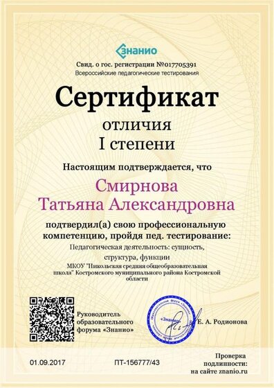 Cертификат отличия I степени-Педагогическая деятельность_ сущность, структура, функции.jpg