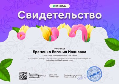 свидетельство о подготовке призёра международной олимпиады проекта compedu.ru.png