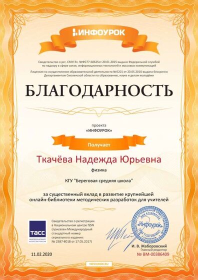 Свидетельство проекта infourok.ru №386409.jpg