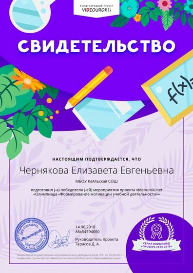 54794060. Свидетельство о подготовке победителя международной олимпиады проекта videouroki.net.jpg