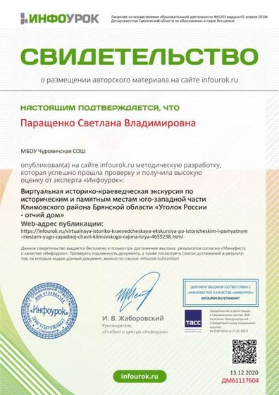Свидетельство проекта infourok.ru №ДМ61117604.jpg