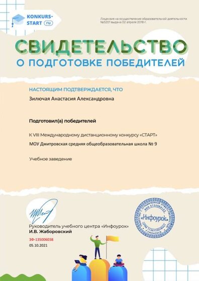 Свидетельство о подготовке победителей konkurs-start.ru №135006038.jpg