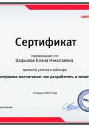 Сертификат «Рабочая программа воспитания как разработать и включить в ООП».pdf.jpeg