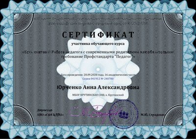 Сертификат Юрченко Анна Александровна - Серия 041912 № 240780.pdf.jpeg
