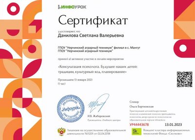 Сертификат проекта Infourok.ru №УР44443678.jpg
