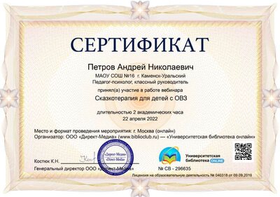 02.Сертификат (Директ-Академия) Сказкотерапия для детей с ОВЗ (Петров А.Н.).jpg