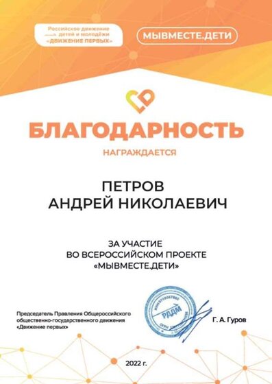 Благодарность_Мы вместе. Дети (Петров А.Н.).jpg