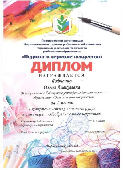 Диплом 1 степени городской фестиваль Педагог в зеркале искусства.jpg