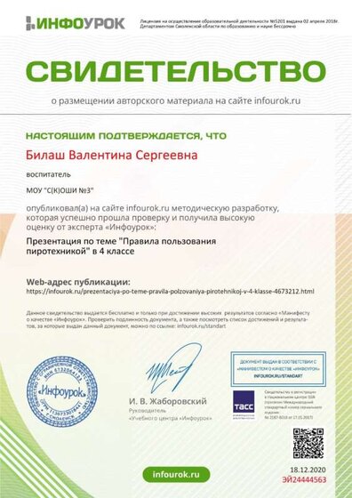 14. Свидетельство проекта infourok.ru №ЭЙ24444563.jpg