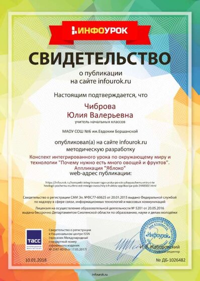 Свидетельство проекта infourok.ru №1026482.jpg