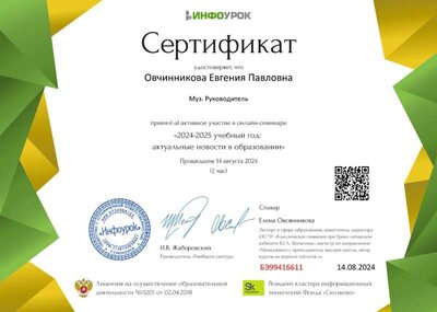 Сертификат проекта Infourok.ru №БЭ99416611.jpg