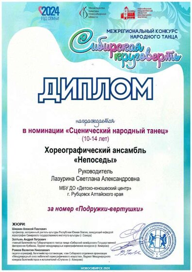 Непоседы Диплом за участие Межрег. Сибирская круговерь ноябрь 2024.jpg