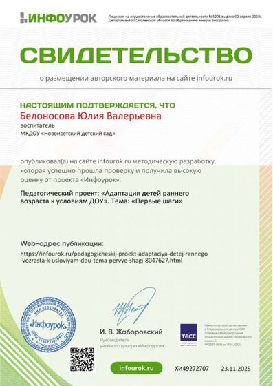 Свидетельство проекта infourok.ru №ХИ49272707.jpg