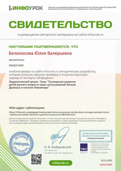 Свидетельство проекта infourok.ru №ЦЭ44132802.jpg