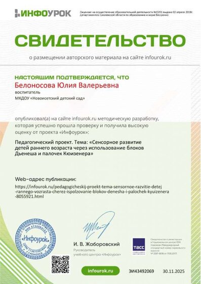 Свидетельство проекта infourok.ru №ЭИ43492069.jpg