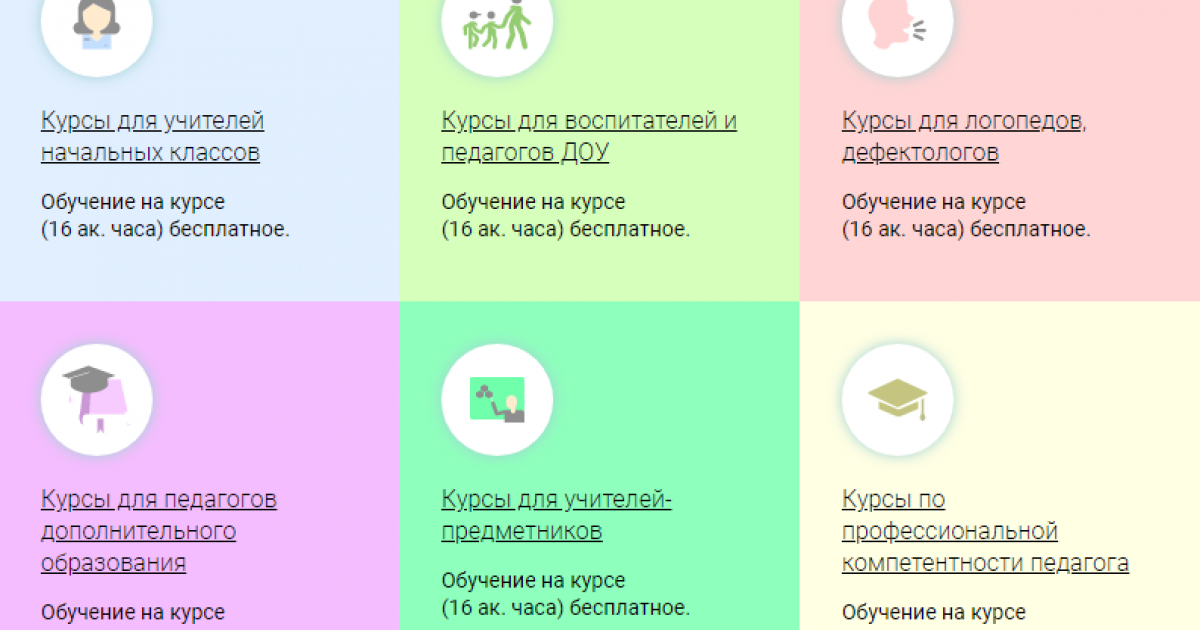 Новые актуальные курсы для учителей-предметников