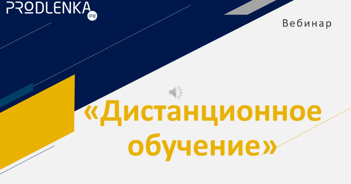 Вебинар «Дистанционное обучение»
