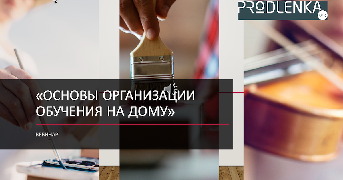 Вебинар «Основы организации обучения на дому»