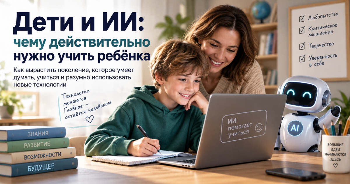 Дети и ИИ: чему действительно нужно учить ребёнка в эпоху нейросетей