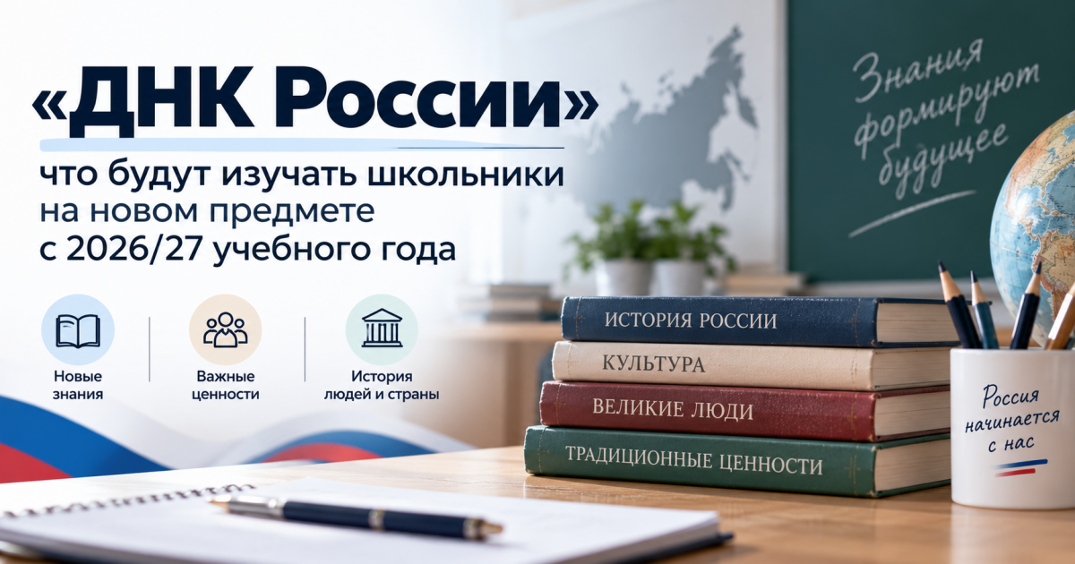 «ДНК России»: что будут изучать школьники на новом предмете с 2026/27 учебного года