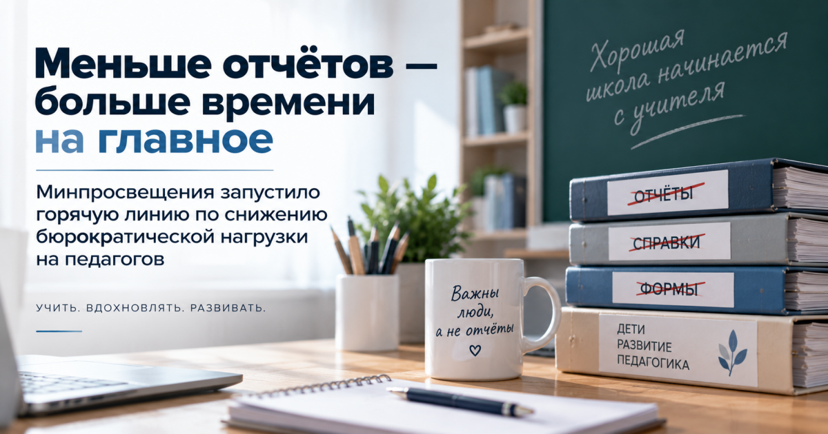 Бюрократическая нагрузка на учителей: Минпросвещения запустило горячую линию и что это меняет для педагогов