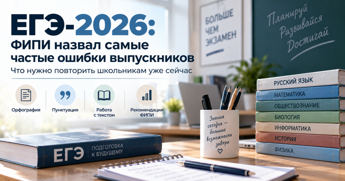 ЕГЭ-2026: ФИПИ назвал самые частые ошибки выпускников — что нужно повторить школьникам уже сейчас