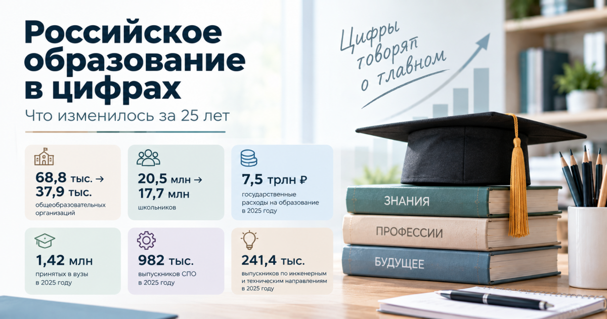 Российское образование в цифрах: что изменилось за 25 лет