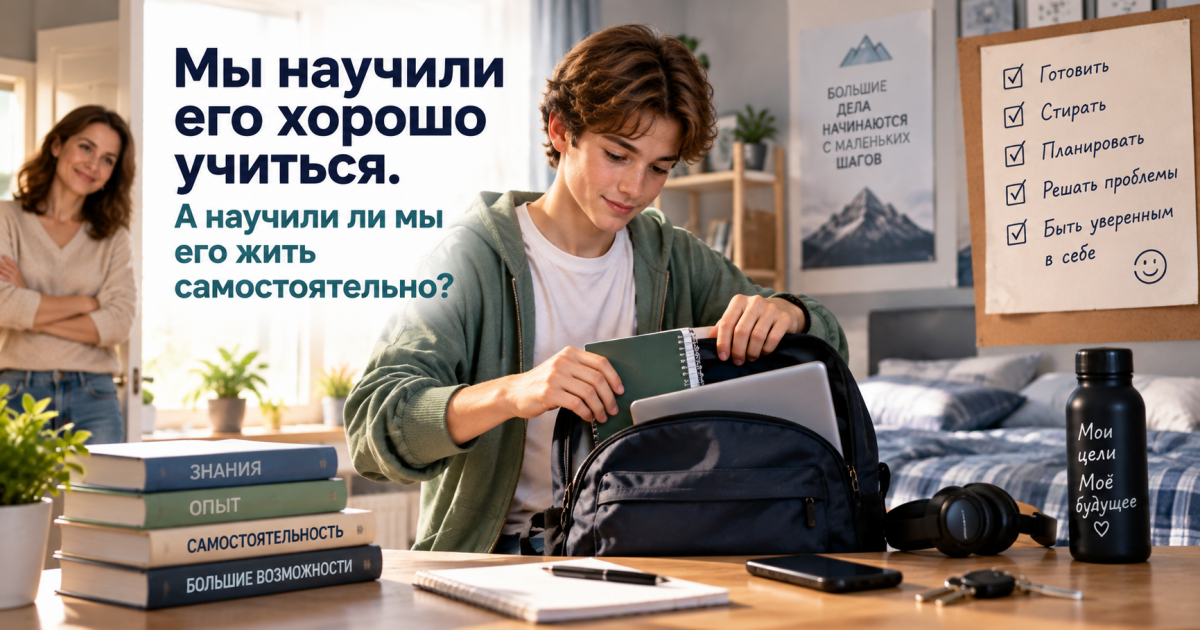 Мы научили ребёнка хорошо учиться. А научили ли мы его жить самостоятельно?