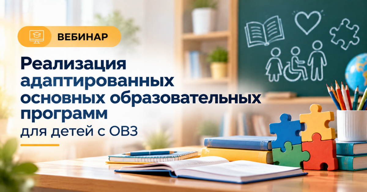 Вебинар «Реализация адаптированных основных образовательных программ для детей с ОВЗ»
