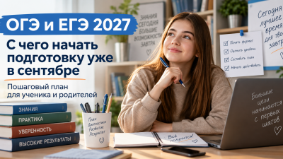 ОГЭ и ЕГЭ 2027: с чего начать подготовку уже в сентябре - пошаговый план для ученика и родителей