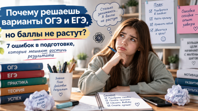 Почему решаешь варианты ОГЭ и ЕГЭ, но баллы не растут? 7 ошибок в подготовке