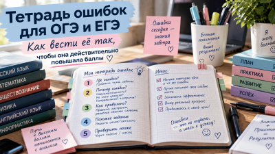 Тетрадь ошибок для ОГЭ и ЕГЭ: как вести её так, чтобы она действительно повышала баллы