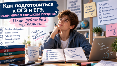Как подготовиться к ОГЭ и ЕГЭ, если начал слишком поздно: план действий без паники