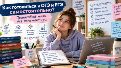 Как готовиться к ОГЭ и ЕГЭ самостоятельно: пошаговый план без репетитора