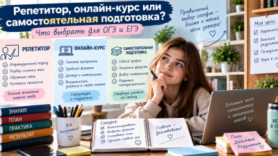 Репетитор, онлайн-курс или самостоятельная подготовка: что выбрать для ОГЭ и ЕГЭ