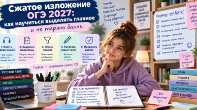 Сжатое изложение ОГЭ 2027: как научиться выделять главное и не терять баллы