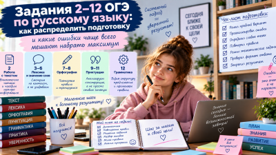 Задания 2–12 ОГЭ по русскому языку: как распределить подготовку и какие ошибки чаще всего мешают набрать максимум