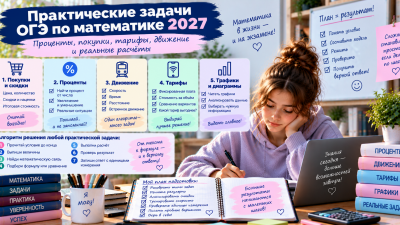 Практические задачи ОГЭ по математике: проценты, покупки, тарифы, движение и реальные расчёты