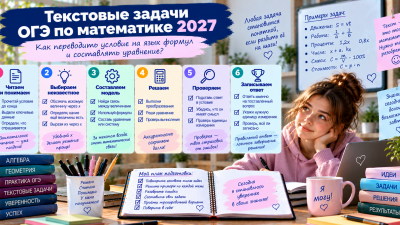 Текстовые задачи ОГЭ по математике: как переводить условие на язык формул и составлять уравнение
