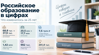 Российское образование в цифрах: что изменилось за 25 лет