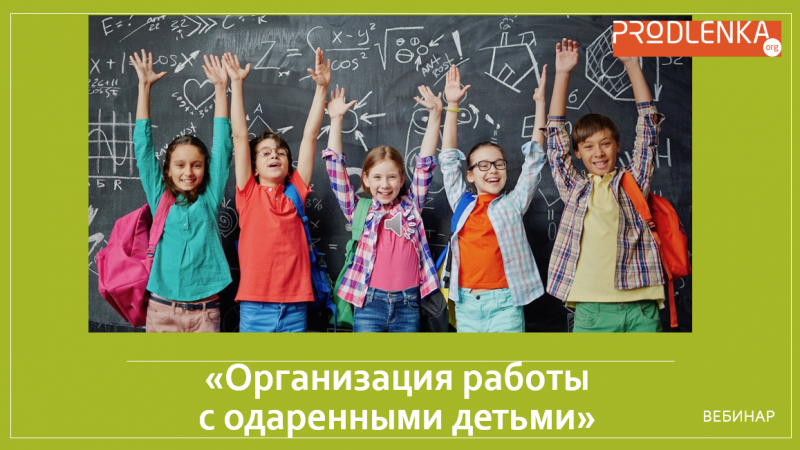 Вебинар «Организация работы с одарёнными детьми»
