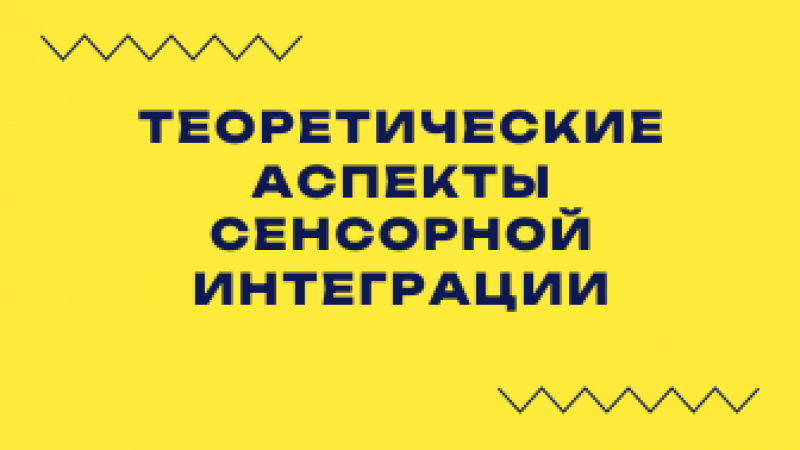 Вебинар «Теоретические аспекты сенсорной интеграции»