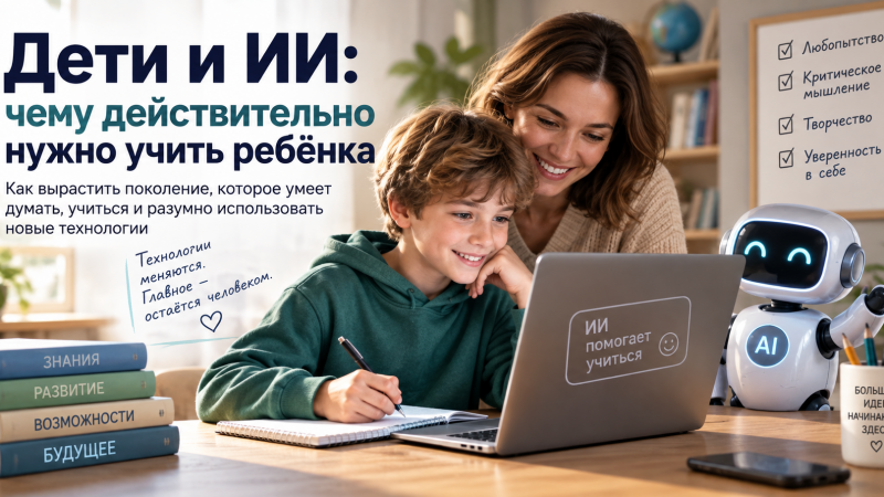 Дети и ИИ: чему действительно нужно учить ребёнка в эпоху нейросетей