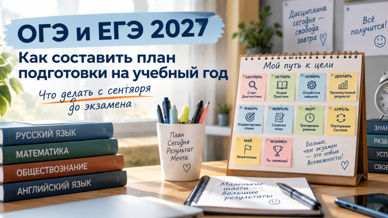 Как составить план подготовки к ОГЭ и ЕГЭ на учебный год: что делать с сентября до экзамена