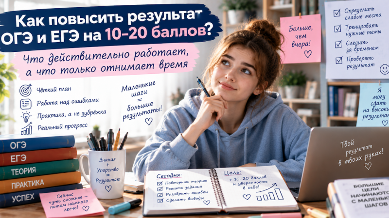 Как повысить результат ОГЭ и ЕГЭ на 10–20 баллов: что действительно работает, а что только отнимает время