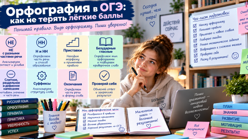 Орфография в ОГЭ по русскому языку: как не терять лёгкие баллы
