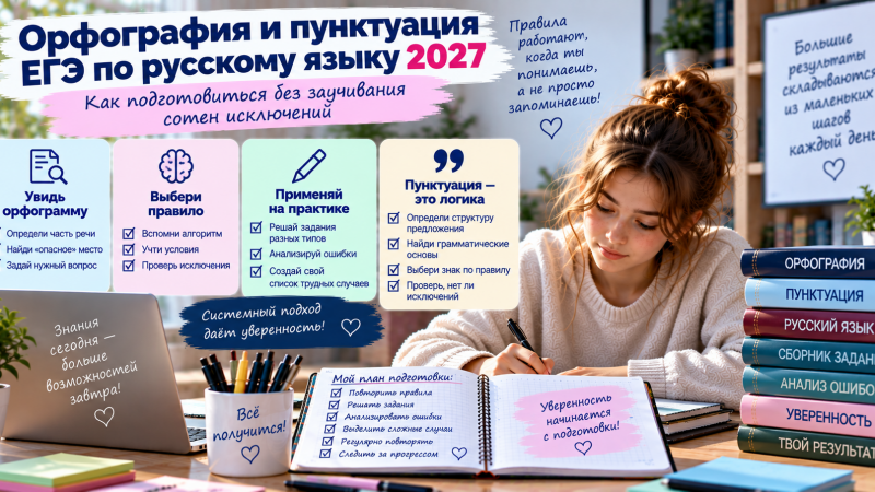Орфография и пунктуация ЕГЭ: как подготовиться без заучивания сотен исключений