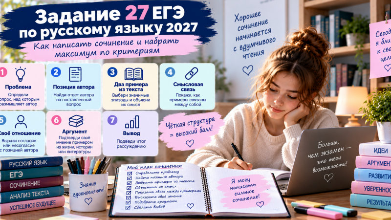 Задание 27 ЕГЭ по русскому языку: как написать сочинение и набрать максимум по критериям