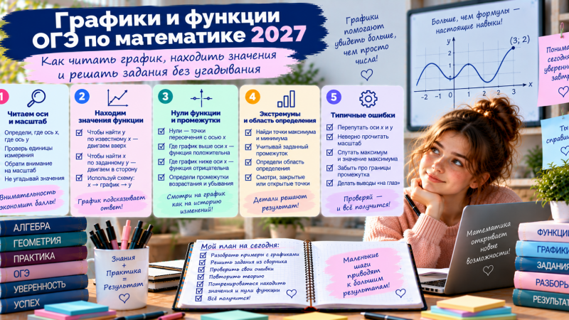 Графики и функции ОГЭ по математике: как читать график, находить значения и решать задания без угадывания